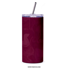Maroon Travel Tumbler with Lid and Straw product type