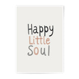 Happy Little Soul Photographic Print, Nursery Art, Inspirational Quote, Wall Decor, Modern Home Decor, Kids Room Art - Tawshia
