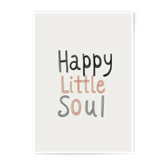 Happy Little Soul Photographic Print, Nursery Art, Inspirational Quote, Wall Decor, Modern Home Decor, Kids Room Art - Tawshia