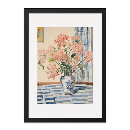 Floral Wall Art, Vintage Flower Bouquet Print, Still Life Painting, Antique Home Decor, Botanical Art Print - Tawshia