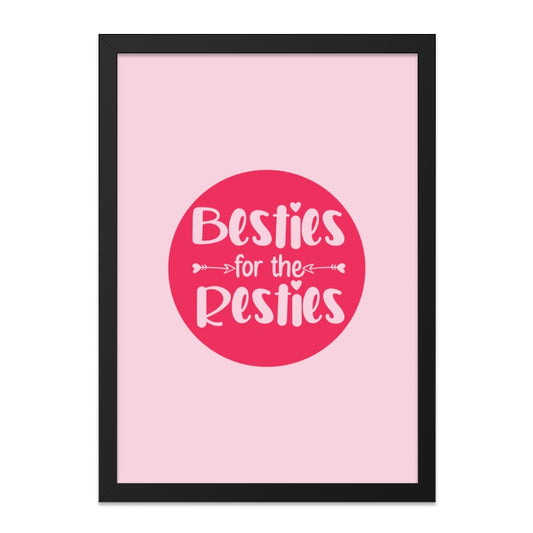 Besties for the Resties Wall Art, Best Friend Gift, Friendship Quote, Sister Gift, Pink Decor, Home Decor, Girl Room Decor, Wall Decor - Tawshia