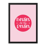Besties for the Resties Wall Art, Best Friend Gift, Friendship Quote, Sister Gift, Pink Decor, Home Decor, Girl Room Decor, Wall Decor - Tawshia