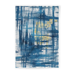 Abstract Photographic Print, Blue and Gold Wall Art, Modern Home Decor, Geometric Lines, Contemporary Art Print, Unique Wall Decor - Tawshia