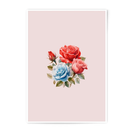 Floral Photographic Prints, Rose Bouquet Art, Colorful Rose Print, Botanical Wall Art, Flower Decor, Home Decor - Tawshia