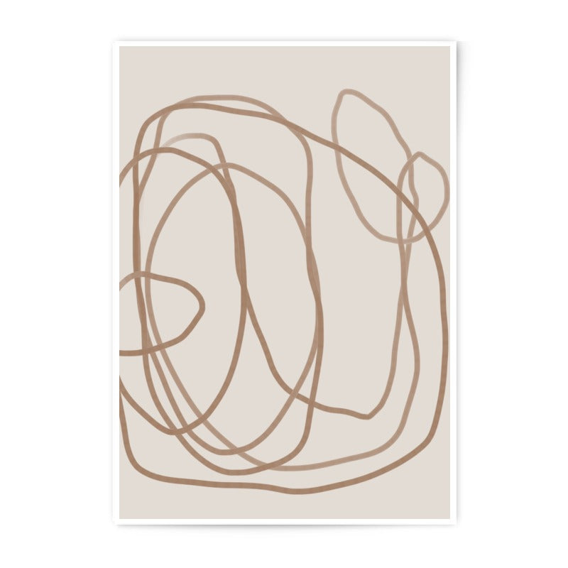 Abstract Line Art Photographic Print, Neutral Wall Decor, Modern Art Print, Minimalist Artwork, Home Decor - Tawshia