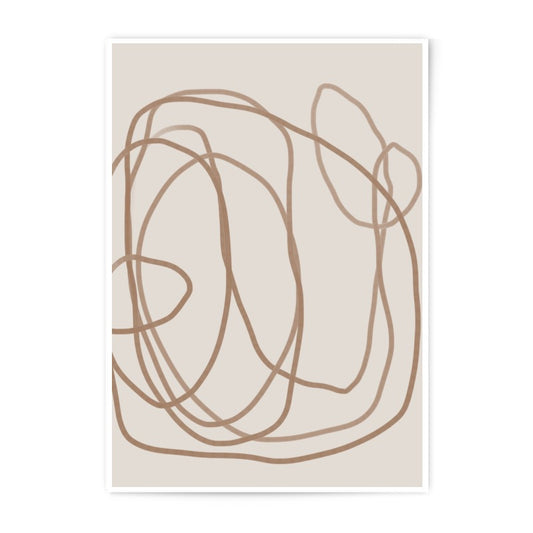 Abstract Line Art Photographic Print, Neutral Wall Decor, Modern Art Print, Minimalist Artwork, Home Decor - Tawshia