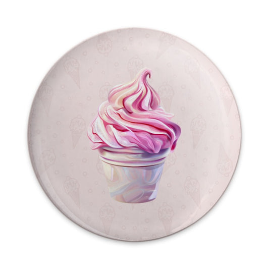 Ice Cream Pinback, Pink Dessert Pin, Cute Food Pin, Sweet Treat Button, Kawaii Badge, Yummy Accessory, Stylish Pinback, Unique Gift - Tawshia