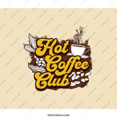 Hot Coffee Club Backpack, Coffee Lover Gift, Trendy Backpack, Stylish Bookbag, Everyday Backpack, School Backpack, Unique Design - Tawshia