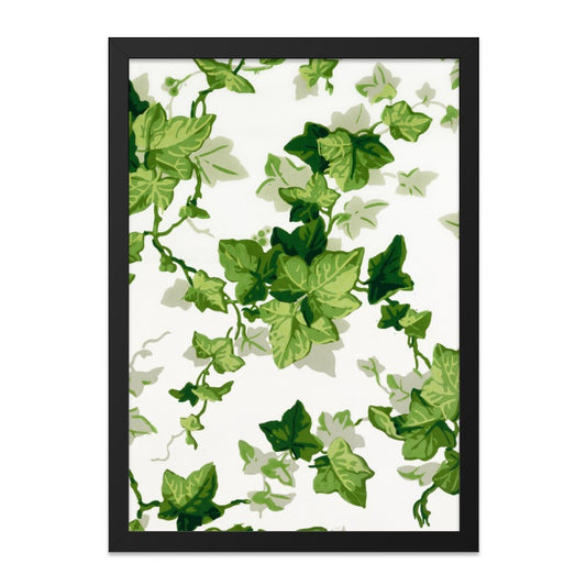 Green Ivy Wall Art Print, Botanical Decor, Vintage Style, Leaf Pattern, Elegant Wall Hanging, Nature Inspired, Home Decor, Trendy Decor - Tawshia