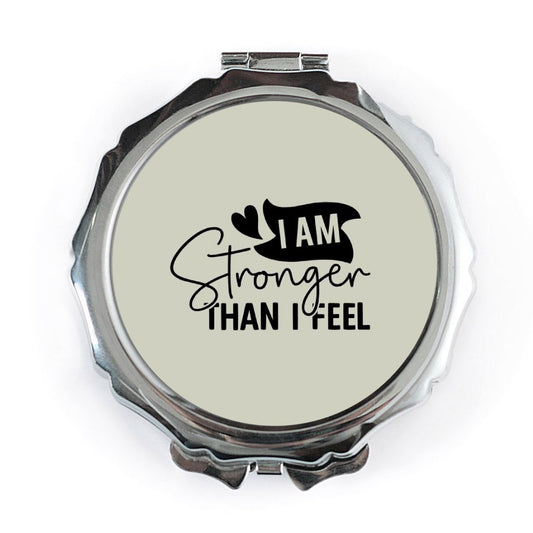 I Am Stronger Pocket Mirror, Inspirational Quote Mirror, Motivational Gift, Self Care Present, Empowerment Mirror, Daily Reminder - Tawshia