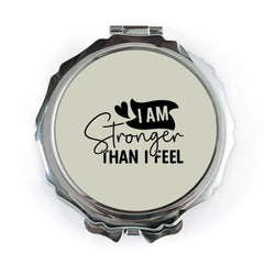 I Am Stronger Pocket Mirror, Inspirational Quote Mirror, Motivational Gift, Self Care Present, Empowerment Mirror, Daily Reminder - Tawshia