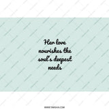Her Love Nourishes Tumbler, Inspirational Quote, Gift for Her, Soulful Tumbler, Positive Vibes, Daily Reminder, Thoughtful Present - Tawshia
