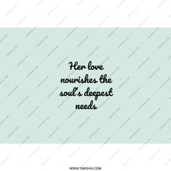 Her Love Nourishes Tumbler, Inspirational Quote, Gift for Her, Soulful Tumbler, Positive Vibes, Daily Reminder, Thoughtful Present - Tawshia