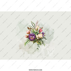 Floral Tumbler, Violet Pansy, Roses Tumbler, Elegant Flower, Gift for Her, Garden Lover Tumbler, Beautiful Tumbler, Floral Design - Tawshia