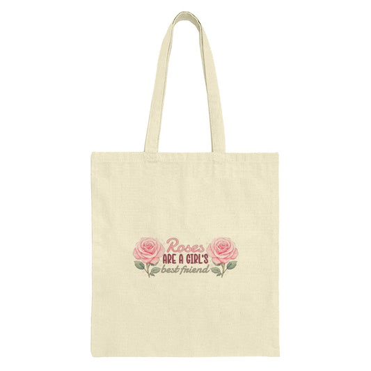 Roses are a Girl's Best Friend Tote Bag, Floral Design, Gift for Her, Unique Bag, Trendy Tote, Everyday Bag, Shopping Bag - Tawshia