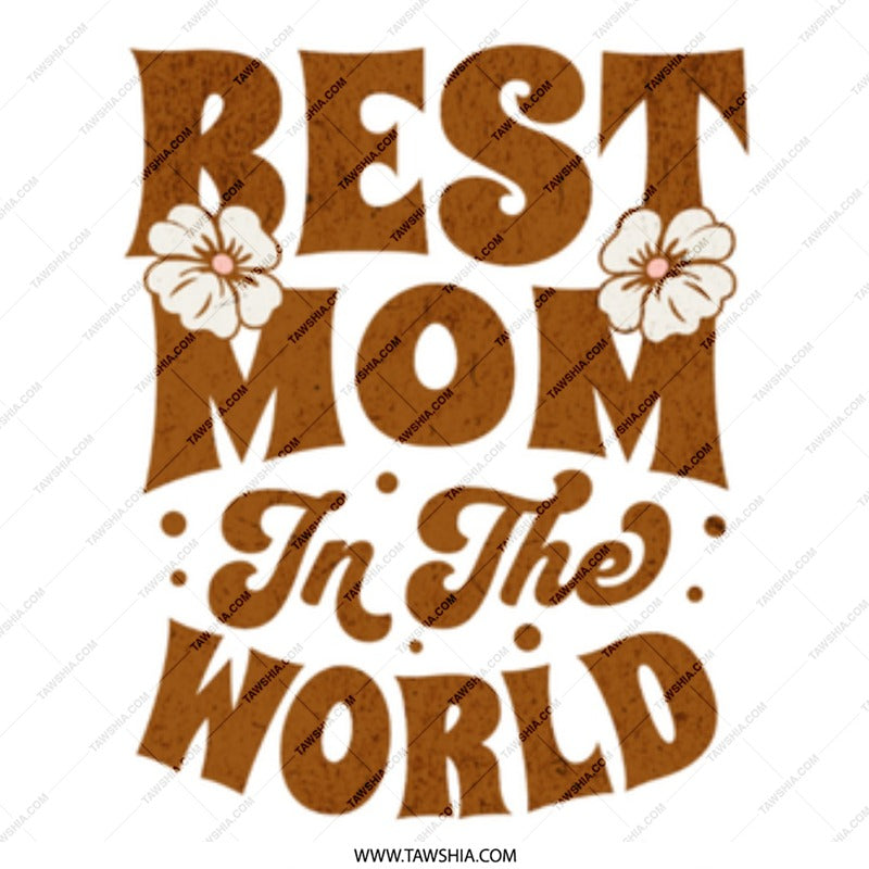 Best Mom In The World Floral Graphic product