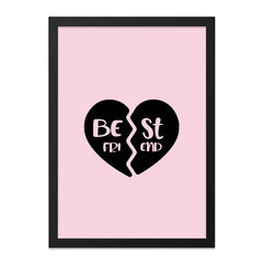 Best Friend Heart Wall Art, Friendship Print, Bestie Gift, Sister Gift, Soul Sister Decor, Cute Wall Decor, Home Decor, Room Decor - Tawshia