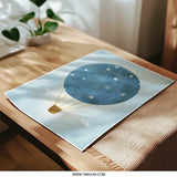 Celestial Balloon Photographic Print, Nursery Decor, Starry Sky Art, Kids Room Art, Whimsical Print, Hot Air Balloon Print, Dreamy Art - Tawshia