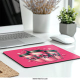 Pink Coffee Mouse Pad, Kawaii Hearts, Cute Desk Decor, Valentines Gift, Desk Accessories, Office Mousepad, Gaming Mouse Mat - Tawshia