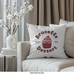 Cupcake Pillow, Brocelee Dessert Throw Pillow, Cute Food Pillow, Kawaii Cupcake Design, Sweet Treat Home Decor, Since 1997 Pillow - Tawshia