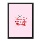 Teacher Appreciation Wall Art, Heart Quote Wall Art, Classroom Decor Print, Teacher Gift Idea, Printable Art, Teacher Saying Gift - Tawshia