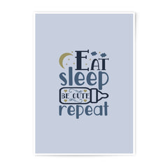 Eat Sleep Be Cute Repeat Photographic Prints, Baby Room Decor, Nursery Art, Gift for New Parents, Baby Shower Gift, Kids Room - Tawshia