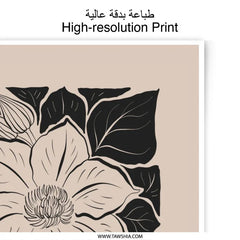 Clematis Photographic Print, Botanical Art Print, Floral Wall Art, Flower Print, Modern Home Decor, Minimalist Art, Plant Poster - Tawshia