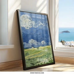 Wheatfield under Clouded Sky Wall Art, Van Gogh Painting Print, Landscape Wall Decor, Impressionist Art, Fine Art Print, Famous Paintings - Tawshia