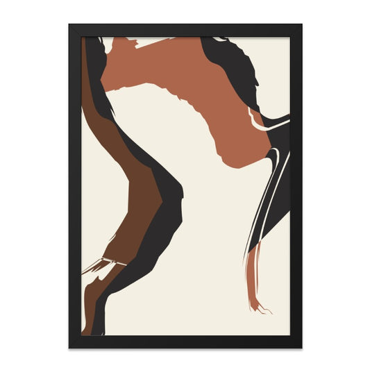 Abstract Figure Wall Art, Modern Silhouette Print, Minimalist Art, Brown and Black Design, Contemporary Wall Decor, Home Art - Tawshia
