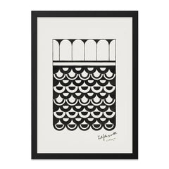 Abstract Wall Art, Black and White Print, Geometric Wall Decor, Modern Minimalist Art, Unique Home Decor, Arches and Semicircles - Tawshia