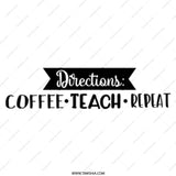 Teacher Mug, Coffee Teach Repeat Mug, Funny Teacher Gift, Teacher Appreciation Gift, Teacher Coffee Mug, Gift For Teacher - Tawshia