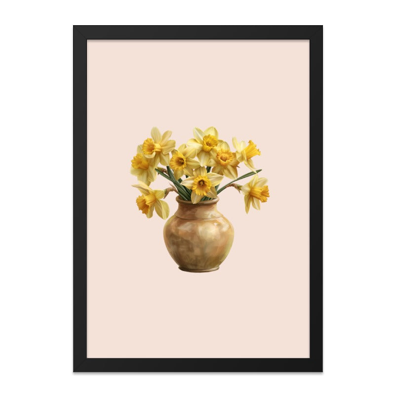 Daffodils Wall Art, Floral Art Print, Flower Bouquet Decor, Spring Decor, Yellow Flowers Still Life, Home Decor, Botanical Art - Tawshia