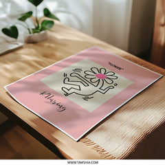 Keith Haring Flower Photographic Print, 80s Art Print, Pop Art Wall Decor, Modern Art Poster, Trendy Home Decor, Living Room Artwork - Tawshia
