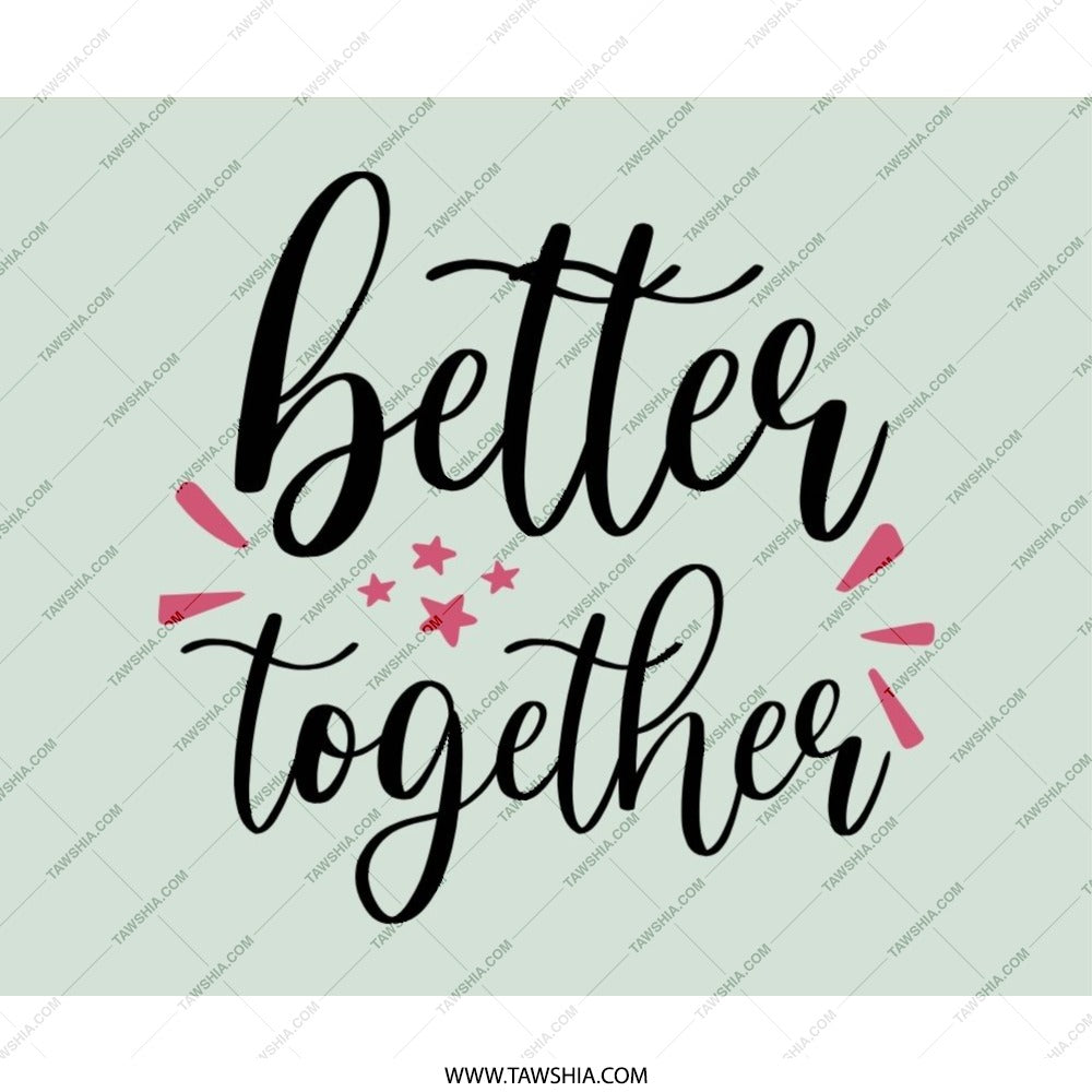 Better Together Mouse Pad, Cute Stars Design, Desk Decor, Office Gift, Gamer Pad, Work From Home Accessory, Motivation Mousepad - Tawshia