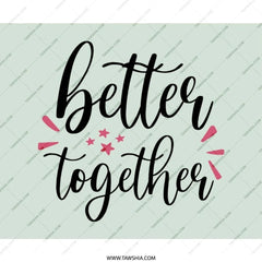 Better Together Mouse Pad, Cute Stars Design, Desk Decor, Office Gift, Gamer Pad, Work From Home Accessory, Motivation Mousepad - Tawshia
