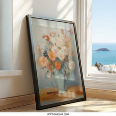 Floral Bouquet Wall Art, Vase Flowers Print, Still Life Painting, Home Decor Wall Art, Elegant Flower Arrangement Art, Printable Art - Tawshia