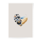 Seashell Heart Photographic Prints, Coastal Decor, Beach Art, Ocean Lover Gift, Nautical Wall Art, Sea Shell Print, Summer Vibes, Beach - Tawshia