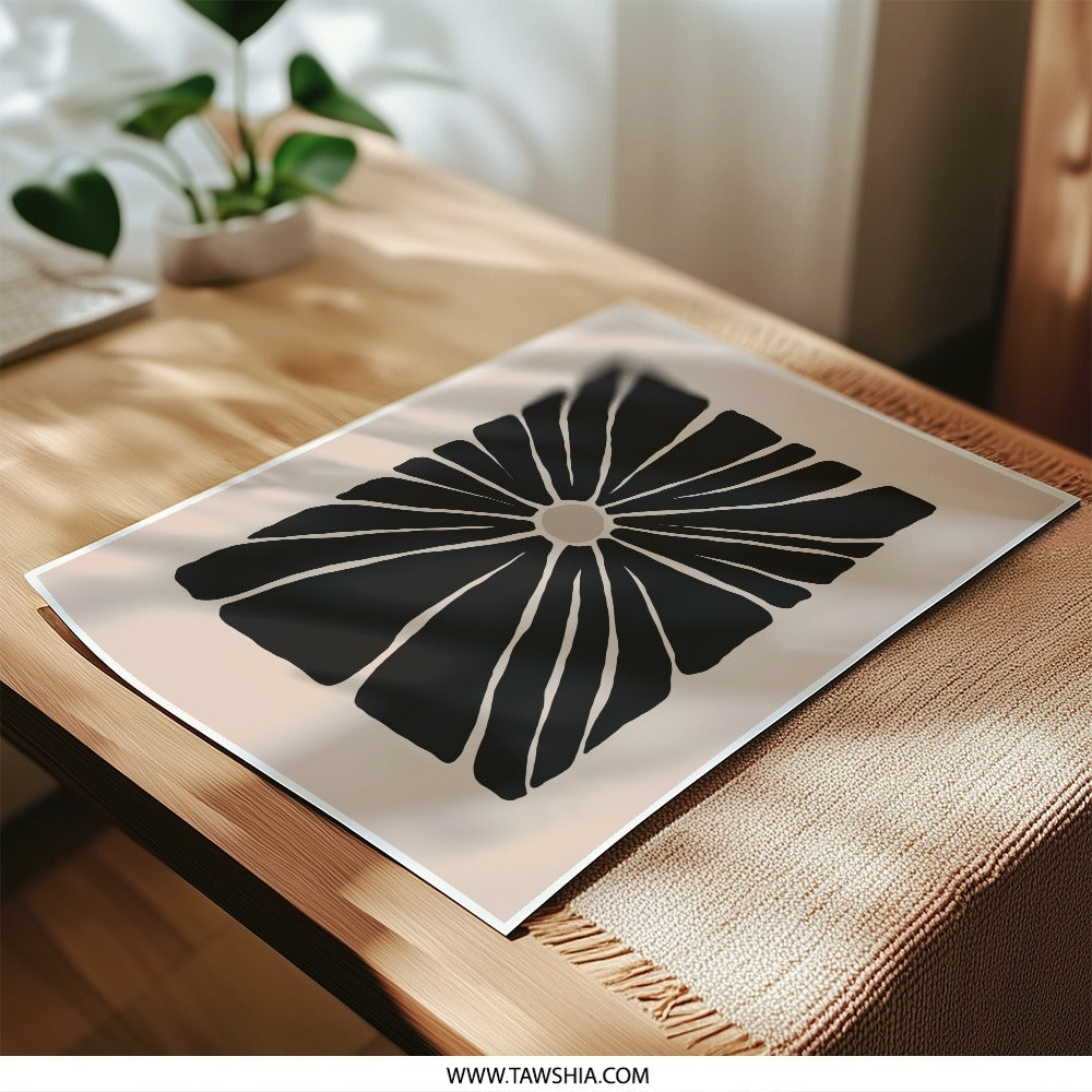 Abstract Floral Photographic Print, Boho Wall Decor, Modern Art Print, Neutral Tone Art, Minimalist Flower Art, Home Decor, Wall Art - Tawshia