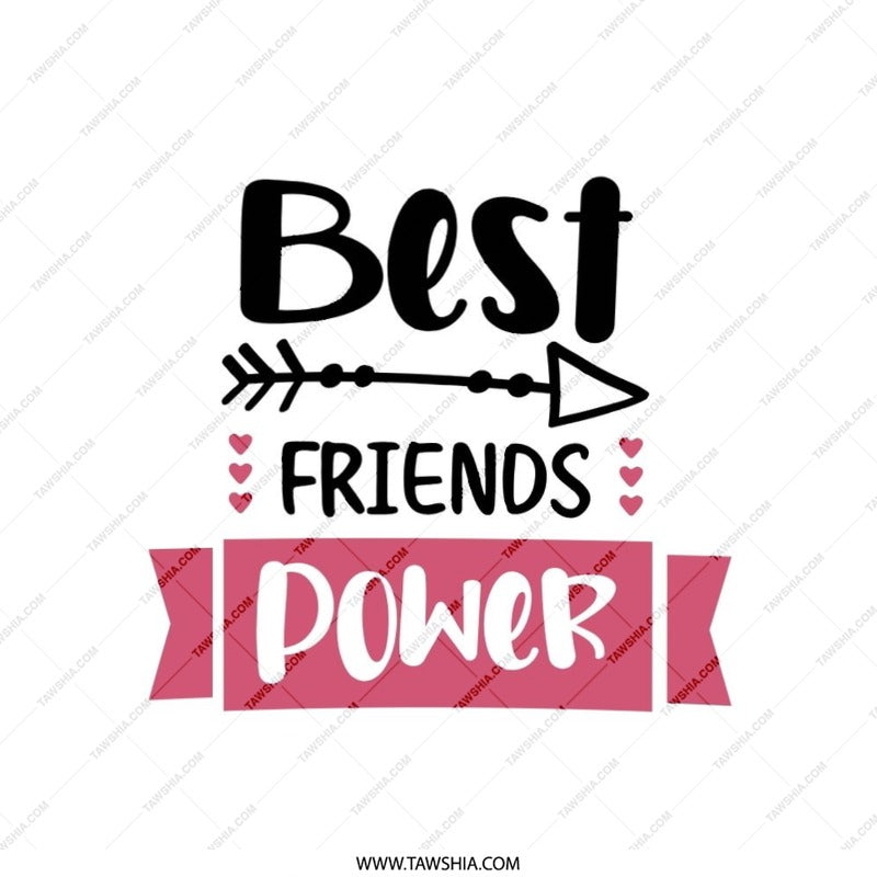 Best Friends Power Pillow, Friendship Gift Idea, Decorative Pillow, Room Decor, Bestie Gift, Motivational Pillow - Tawshia