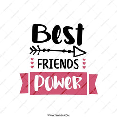 Best Friends Power Pillow, Friendship Gift Idea, Decorative Pillow, Room Decor, Bestie Gift, Motivational Pillow - Tawshia
