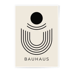 Bauhaus Art Photographic Print, Modern Geometric Wall Art, Abstract Circle Poster, Minimalist Home Decor, Beige Art Print, Stylish Design - Tawshia
