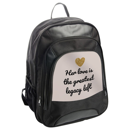 Her Love Backpack, Legacy Gift, Heart Backpack, Mom Backpack, Gift for Her, Inspirational Backpack, Stylish Bookbag - Tawshia