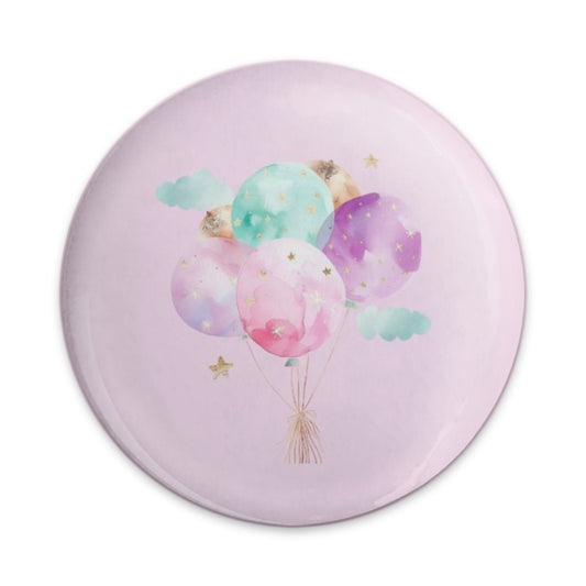 Watercolor Balloons Pinback Button, Pastel Aesthetic Button, Cute Balloon Art Pin, Party Decoration, Fun Accessories, Pastel Buttons - Tawshia