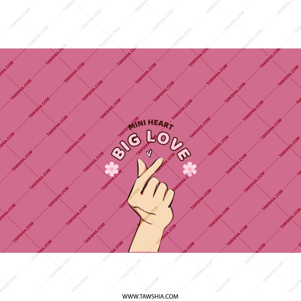 Mini Heart Big Love Tumbler, Korean Finger Heart, Love Tumbler, Tumbler with Straw, K Pop Tumbler, Gift for Her, Pink Tumbler - Tawshia