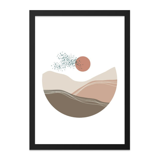 Abstract Desert Wall Art, Minimalist Landscape Print, Modern Home Decor, Boho Art Print, Neutral Tone Artwork, Sunset Artwork, Wall Decor - Tawshia