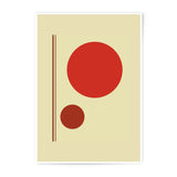Abstract Circles Photographic Print, Minimalist Wall Art, Geometric Art Print, Modern Home Decor, Red and Beige Art - Tawshia