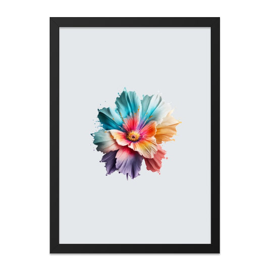 Abstract Flower Wall Art, Colorful Floral Decor, Modern Home Art, Contemporary Print, Wall Decor, Flower Painting (136 characters) - Tawshia
