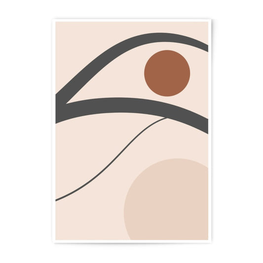Abstract Face Photographic Print, Minimalist Wall Art, Modern Home Decor, Neutral Colors, Geometric Shapes, Contemporary Art Print - Tawshia