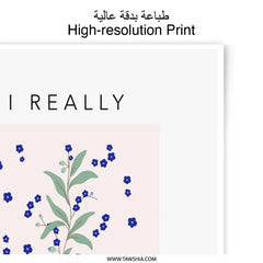 I Really Miss You Art Photographic Print, Floral Vase Art, Flower Artwork, Minimalist Wall Art, Sentimental Gift, Modern Home Decor - Tawshia