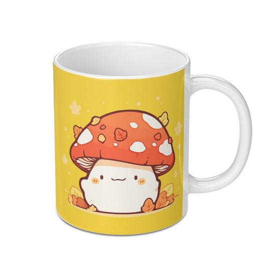 Cute Mushroom Mug, Kawaii Coffee Cup, Forestcore Decor, Whimsical Drinkware, Cottagecore Gift Idea, Fungi Lover Present - Tawshia